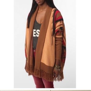Ecote Camp Cardigan Aztec Print Blanket Sweater